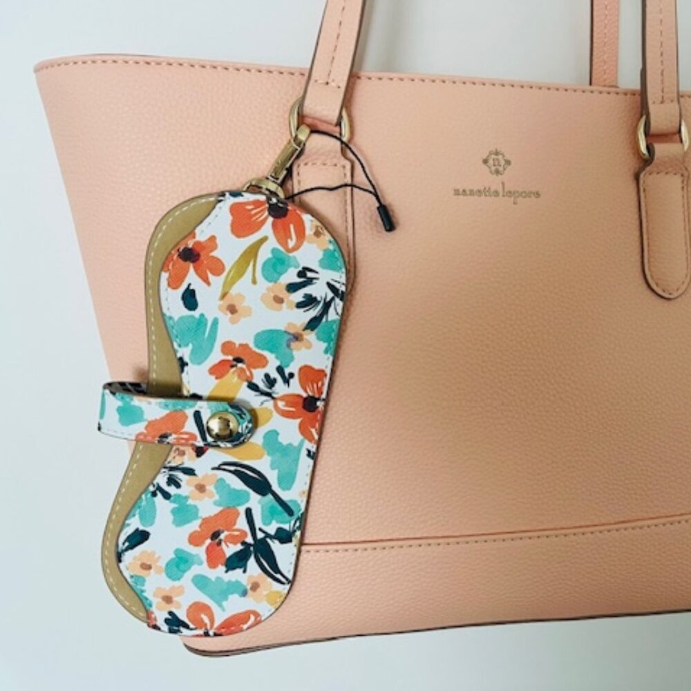 NANETTE LEPORE PEBBLE GRAIN FAUX LEATHER TOTE BAG
